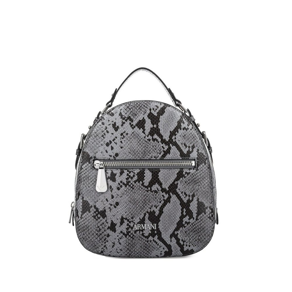 Armani Jeans crocodile effect backpack. Grey